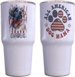 All American Labrador Retriever Dog Mama Mom Patriotic 4th of July US Flag Insulated Tumbler Gift Custom Personalized Name Insulated Tumbler 30oz with Lid - Image 2