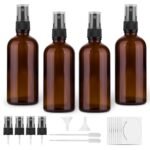 Amber Glass Spray Bottles, 4 oz Small Spray Bottles Fine Mist, Set of 4 (Amber) - Image 2