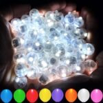 Aogist 100pcs White LED Balloon Light, Tiny Light Mini Round Led Ball Lamp for Paper Lantern Balloon, Indoor Outdoor Event - Fun Halloween Christmas Party Wedding Decoration Supplies - Image 2