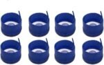 AquaNation BPA Free Non-Spill Reusable Water Bottle Caps for 3 or 5 gallon Jugs - 55mm Anti-Splash Snap On Caps - Made in USA (Pack of 8) - Image 2