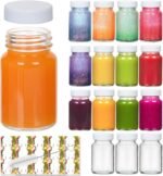 AuroTrends 2 oz Glass Bottles with Lids 16 Pack, Leak-Proof Ginger Shot Bottles with Caps (White), Ideal for Protein Powder, Juice, Samples, Whiskey(Dishwasher Safe & Refrigerator Safe Only) - Image 2