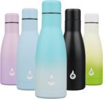 BJPKPK Insulated Water Bottle 12oz Small Stainless Steel Water Bottles Reusable Metal Thermo Keep Cold and Hot,Sea Salt - Image 2