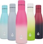 BJPKPK Insulated Water Bottle 17oz Stainless Steel Water Bottles Disawasher Safe Reusable Metal Thermal Keep Cold and Hot,Cherry - Image 2
