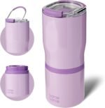 BOTTLE BOTTLE Stainless Steel Tumblers with Handle, Insulated Tumblers with 2 Lids, 22oz 2IN1 Coffee Cup for Home Office and Party, Travel Cups for Woman and Man as Gifts(Purple) - Image 2