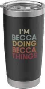 Becca Name Becca Personalized Name First Given Stainless Steel Insulated Tumbler - Image 2