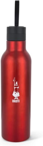 Bialetti - Stainless-steel Water Bottle 25oz: Double-Layered Vacuum Insulated, Keeps Drink Cold for 24 Hours and Hot for 12 Hours, Red - Image 2