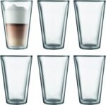 Bodum 13.5oz Canteen Double Wall High-Heat Borosilicate Glass, Set of 6, Clear - Image 2
