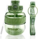 Bottled Joy 16 Oz Sports Water Bottle, Water Bottle with Straw, Portable Water Bottle with Handle Strap, Leakproof BPA Free Tritan Water Bottles for Outdoor Biking Hiking, Gifts for Boys and Girls - Image 2