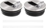 CHICTRY 2Pcs Plastic Vacuum Bottle Straw Lids Sealing Leak Proof Flap Cover Flask Drinking Cup Cover Replacement for Sports Water Bottles Sliver One Size - Image 2