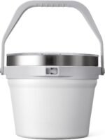 COKTIK 7L Insulated Ice Bucket with Lid，Double Wall Vacuum Stainless Steel Beverage Bucket Keeps Frozen Longer，Holds 6 Longnecks or 3 Bottles of Wine，for hot food, Large Parties(No Accessories, White) - Image 2