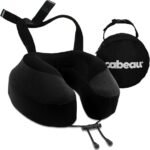 Cabeau Airplane Travel Pillow for Long Flights - Evolution S3 - Supportive Memory Foam with Seat Straps to Secure Your Head and Neck and Provides 360° Support (Jet Black) - Image 2