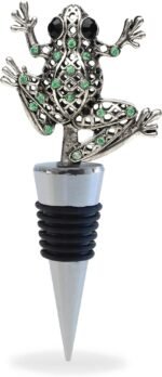 Cheers Frog Metal Wine Stopper - Elegant Vacuum Seal Reusable Toad Animal Wild Life Wine Bottle Stopper, Airtight Leak Proof Bottle Topper Cork Plug, Cute Home Decor & Bar Tool Accessory Unique Gift - Image 2