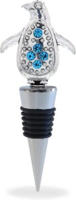 Cheers Penguin Metal Wine Stopper - Elegant Vacuum Seal Reusable Animal Ocean Life Wine Bottle Stopper Airtight Leak Proof Bottle Topper Cork Plug, Cute Home Decor & Bar Tool Accessory Unique Gift - Image 2