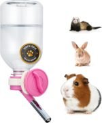 Choco Nose Patented No-Drip Water Bottle/Feeder for Guinea Pigs/Hamsters/Bunnies/Ferrets/Other Small Pets, Critters and Animals -for Cages, Crates or Wall Mount. 10.2 oz. Nozzle 10mm, Pink (C128) - Image 2