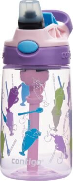 Contigo children's drinking bottle Easy Clean Autospout with straw, BPA-free robust water bottle, 100% leak-proof, easy to clean, ideal for daycare, school and sports, 420 ml, Purple, Green, Blue - Image 2