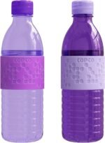 Copco Hydra 16.9oz Water Bottle, Set of 2 - Non-Slip Sleeve & BPA-Free Tritan Plastic - Dishwasher Safe, Reusable To Go Bottle - Leak-Proof, Spill-Proof, Portable Water Bottle (Purple & Light Purple) - Image 2