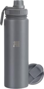 Cubitt Insulated Sports Hydro Water Bottle 24 oz, 2 Lids (Coffee Lid and Wide Mouth Twist Sports Lid), Stainless Steel, Double Walled. Cold for up to 24 hours, Hot for up to 12 hours. GREY - Image 2