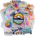 Cute Vsco Aesthetic Sticker Pack[66pc] Vinyl Waterproof for Laptops Hydro Flasks Water Bottle Hydroflask Waterbottles MacBook-Decals for Kids, Teens Vsco Girl Stuff (Nature) - Image 2