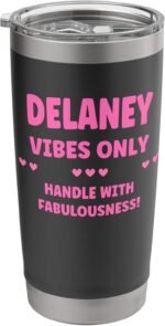 DELANEY Personalized Name Funny Cute Custom DELANEY Name Stainless Steel Insulated Tumbler - Image 2