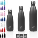Day 1 Fitness 17 oz. Double Wall 18/8 SS Narrow Screw Cap Water Bottle Grey - Image 2