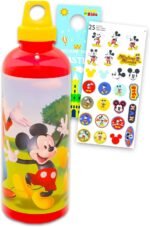 Disney Mickey Mouse Reusable Sports Water Bottle Set - Bundle of Plastic 30oz Tumbler Cup, Sticker, More School Supplies for Kids - Image 2