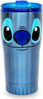 Disney Silver Buffalo Lilo & Stitch Double-Walled Stainless Steel Travel Tumbler With Lid And Straw, Carnival Tall Cold Cup - Image 2
