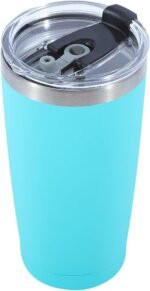 Dongni 20oz Tumbler Bulk Stainless Steel Vacuum Insulated Tumblers with Lid Double Wall Travel Mug Powder Coated Coffee Cup, Suitable for Ice Drinks and Hot Beverage（Mint Green 1 pack） - Image 2
