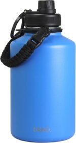Drinco Stainless Steel Water Bottle Spout Lid Vacuum Insulated Double Wall Water Bottle Wide Mouth (64oz 40oz 32oz 22oz 18oz 14oz) Leak Proof Keep Cold Sport Camping Hiking (64 oz, 64oz Royal Blue) - Image 2