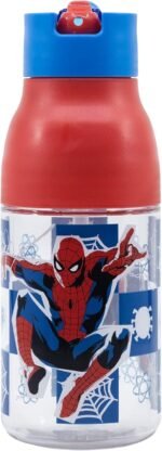 ECOZEN SIPPER WATER BOTTLE FOR CHILDREN 420 ML | SPIDERMAN ARACHNID GRID - Image 2