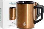 Elemental Insulated Coffee Mug - Triple-Wall Stainless Steel Summit Travel Cup for Hot and Cold Drinks - Thermal Coffee Mug with Lid and Handle for Camping, Office & Travel 16oz - Copper - Image 2