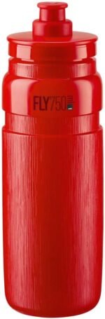 Elite Fly Tex Cycling Water Bottle 750ml – Red – Ultra-Lightweight, BPA-Free, Easy-Squeeze Sports Bottle for Road, MTB & Gravel - Image 2