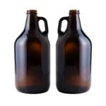 FastRack 64oz Amber Glass Growlers with Polyseal Caps (2 Pack) | Half Gallon (1/2 Gallon) Beer Growler Jugs for Home Brewing, Wine, Cider & Kombucha – Reusable Amber Glass Jugs for Beverage Storage - Image 2