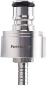 Ferroday Stainless Steel Carbonation Cap Forced Carbonation PET Bottle Filling 5/16 Barb CO2 Coupling to Carbonate Soda Beer Stainless Steel PET Bottle Carbonation Cap + O-ring + Gasket - Image 2