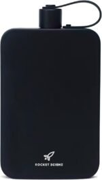 Flat Water Bottle | Stainless Steel 17oz Flask | Minimalistic Design for Easy Portability | BPA-Free, Leak-Proof | Perfect for Travel, Gym, and Everyday Use (Black) - Image 2