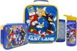 Get Trend Sonic the Hedgehog Lunch Bag, Lunch Box, Water Bottle for Kids 3 Piece Set Bento Box, Insulated Snack Container, Shadow Gifts for Kids (Multi Sonic) - Image 2