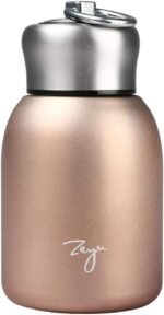 Gets Mini 9 oz Stainless Steel Water Bottle, 280ML Vacuum Insulated Water Bottle Leak Proof Sport Tumbler Cup Hot and Cold Water Bottle (Rose gold) - Image 2
