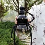 Gourd Water Bottle, 930 Ml Sports Water Travel Water For Gym Jar, Gourd Drinking Cup Jug Portable Travel Large Capacity Durable, With 2 Versatile Straps For Hanging And Stickers. (Recall) - Image 2