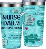 Grifarny Nurse Gifts for Women - Nurse Appreciation Gifts - Nurses Week Gift - Graduation, Christmas Gift for Nursess Practitioner, RN, Nursing - Nurses Daily Affirmations Tumbler Cup 20 oz - Image 2