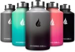 HYDRO CELL Stainless Steel Insulated Water Bottle with Straw - For Cold & Hot Drinks - Metal Vacuum Flask with Screw Cap and Modern Leakproof Sport Thermos for Adults (Graphite/Black 64oz) - Image 2