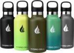 HYDRO CELL Stainless Steel Water Bottle with Straw & 2 Standard Mouth Lids (32oz 24oz 20oz 16oz) Keeps Liquids Hot or Cold w/Double Wall Vacuum Insulated Leak Proof Sport Design (Army 16oz) - Image 2