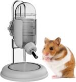 Hamster Water Bottle with Stand, 4oz Water Dispenser for Syrian Dwarf Hamsters Gerbils Mice Rats Degus (Gray) - Image 2