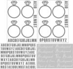 Honoson 6 Sheets UV DTF Cup Wrap Custom Letters Bridesmaid Cups Bridal Cup Tumbler Vinyl Name Decals Personalized Tumblers Waterproof Letter Stickers for Wedding Bachelorette Party(Hot Silver) - Image 2