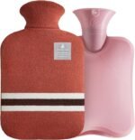 Hot Water Bottle with Classic Striped Cover, 2L Hot Water Bag for Menstrual Cramps, Neck and Shoulder Pain Relief, Hot and Cold Therapies, Hand Feet Warmer - Image 2