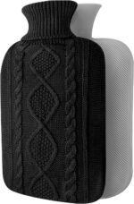 Hot Water Bottle with Cover - Premium Soft Knitted Cover - 2L Large Capacity - Hot Water Bag for Menstrual Cramps, Neck and Shoulder Pain Relief, Hot and Cold Therapies, Hand Feet Warmer - Image 2