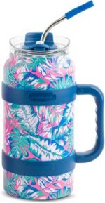 Hydragear Sawyer Stainless Steel Tumbler with 2-in-1 Lid and Reusable Metal Straw - 64 Oz - Aegean - Image 2