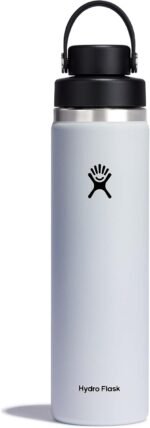 Hydro Flask Water Bottle - Insulated Stainless Steel - Wide Mouth Flex Chug Lid, Non Spill, Leakproof in 24 Oz White - Image 2