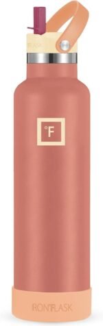 IRON °FLASK Camping & Hiking Hydration Flask with Straw, BPA-Free Insulated Stainless Steel Sports Water Bottle - 24 oz Dream Sunset - Image 2