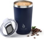 Ideus 20 oz Tumbler, Travel Coffee Mug with Splash Proof Sliding Lid, Double Wall Stainless Steel Vacuum Insulated Coffee Mug for Home and Office, Keep Beverages Hot or Cold, Navy blue - Image 2