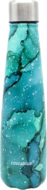 Insulated Water Bottle - On-The-Go Refillable Stainless Steel Water Bottles For Adults, Reusable Thermos Travel Tumbler With Leak-proof Lid For Hot & Cold Beverages (17Oz. Bubbly Green) - Image 2