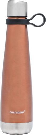 Insulated Water Bottle - On-The-Go Refillable Stainless Steel Water Bottles For Adults, Reusable Thermos Travel Tumbler With Leak-proof Lid For Hot & Cold Beverages (17Oz. Copper Peach) - Image 2